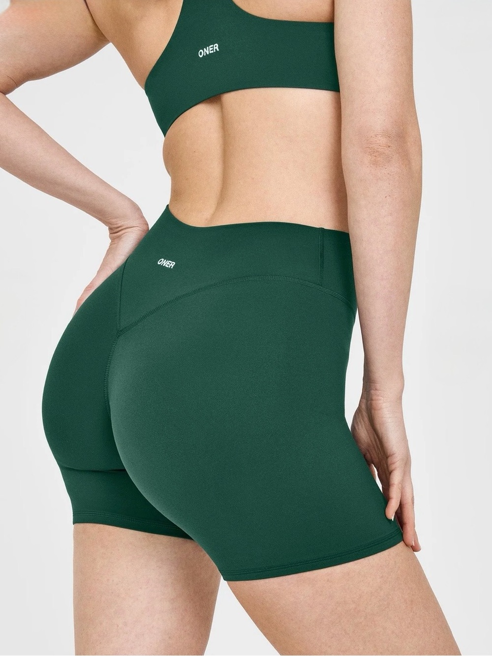 Oner Active Soft Motion SHORTS 6" WITH WHITE LOGO Dark Racing Green Size S
